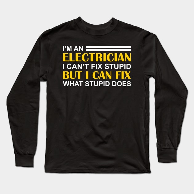 Proud Electrician Long Sleeve T-Shirt by Statement-Designs